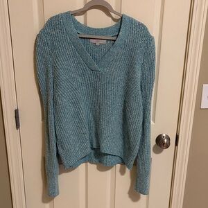 Ann Taylor LOFT Women's Mint V-Neck Sweater